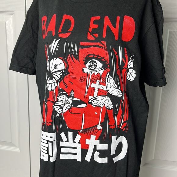 Spencer's Bad End Kanji Graphic Tee Black Small - Picture 5 of 8